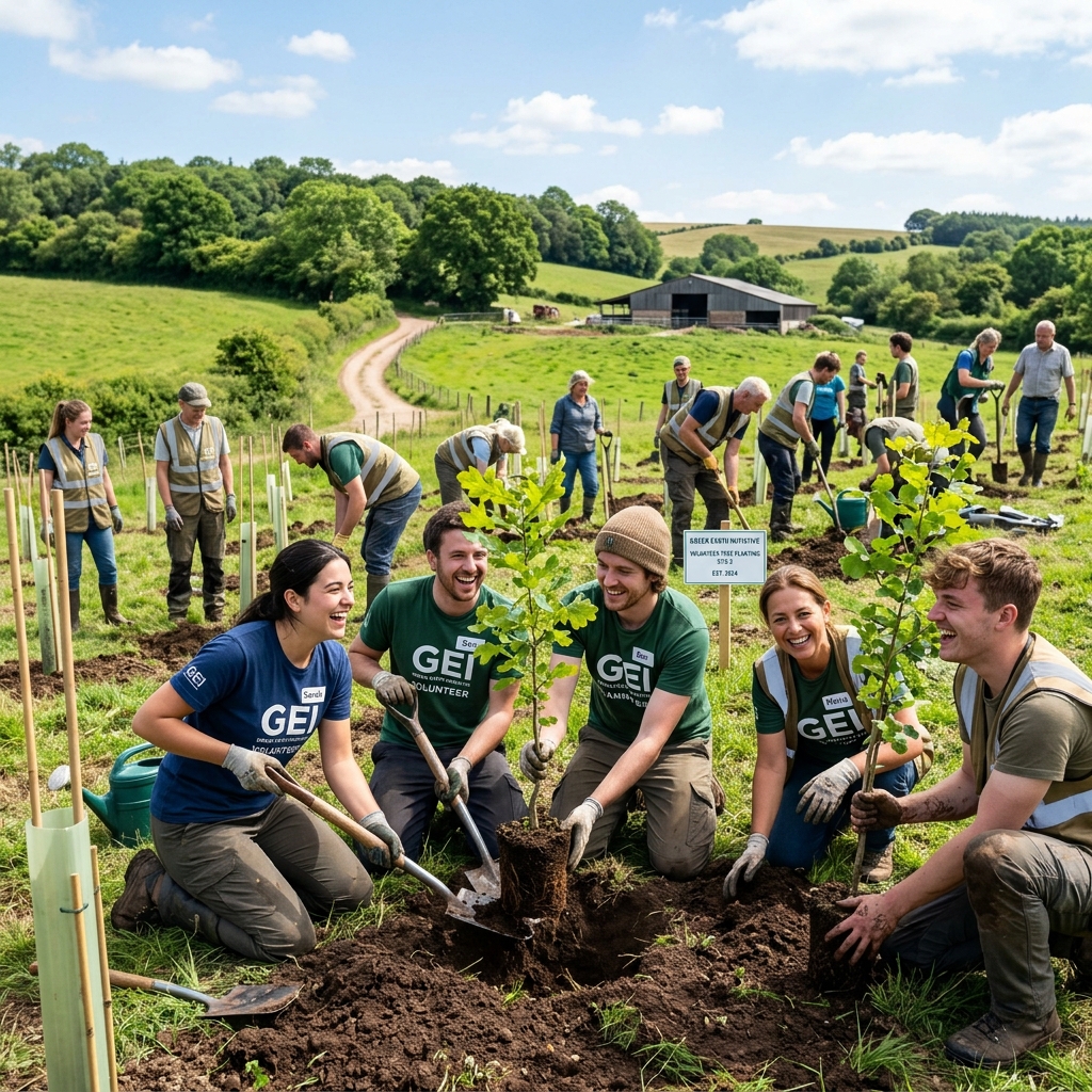 Voluntarios Plantando Árboles